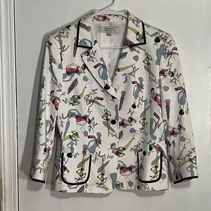 White printed jacket Tahari